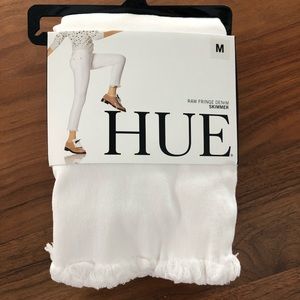 Hue Raw Edge Denim Skimmer - White